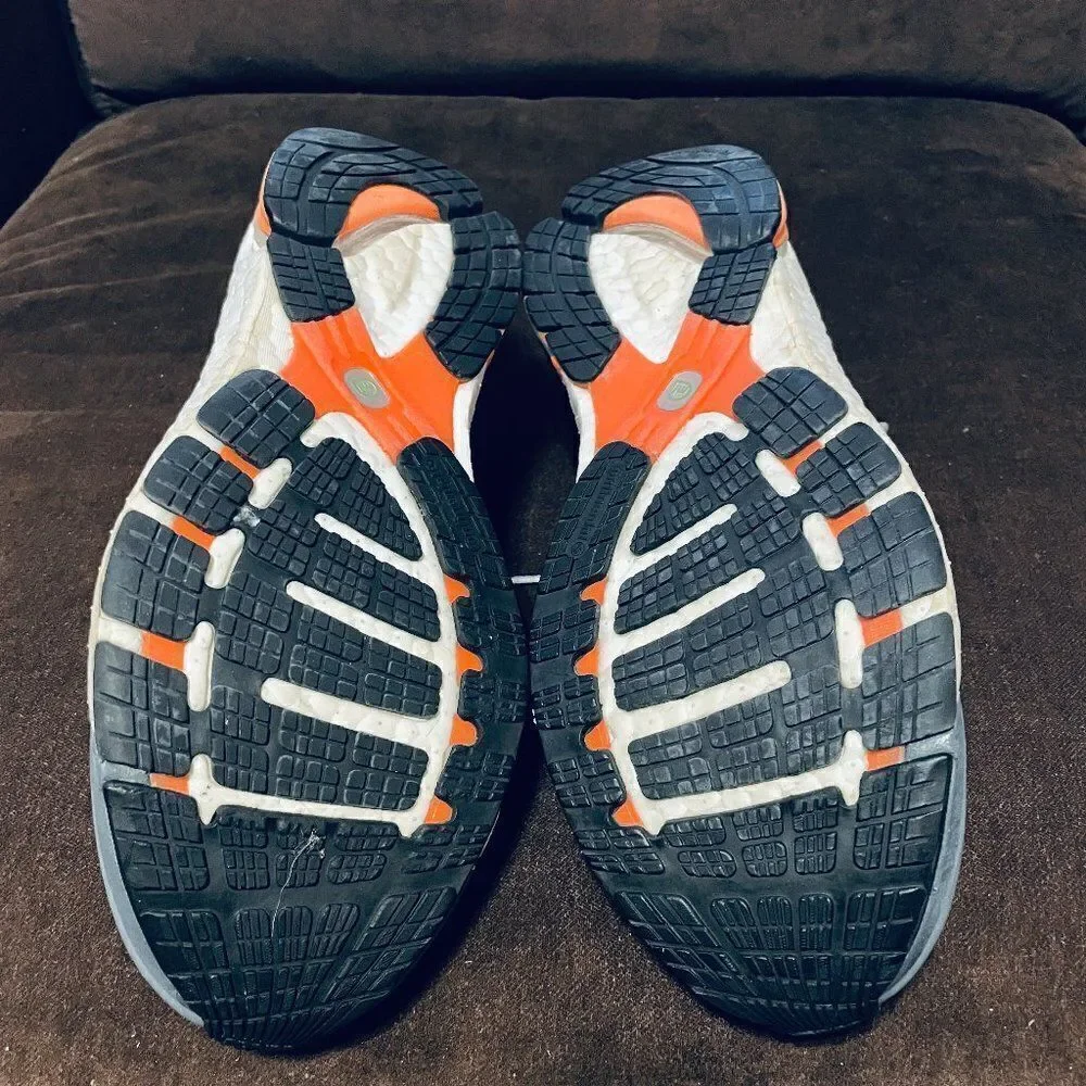 Excellent Adidas Adistar Boost Grey Coral Orange womens Size 10 US 42 2/3 EUR
